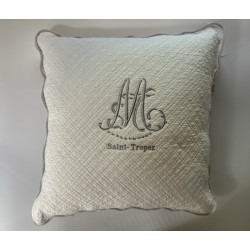 Puccini blanc gris coussin 45/45