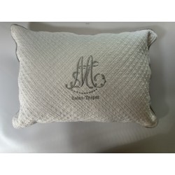 Puccini blanc gris coussin 30/50